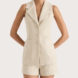 Stylish Gray Vest and Shorts Set